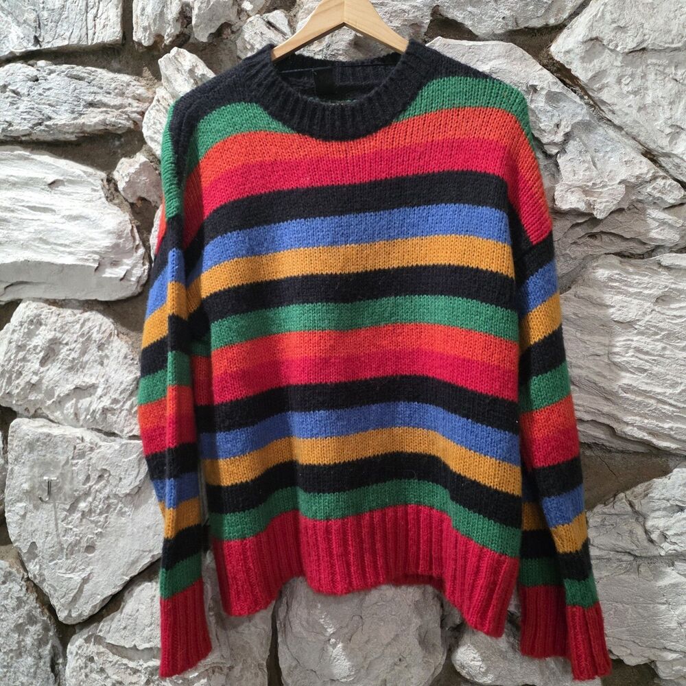 Urban Outfitters Rainbow Colorful Sweater Stripe Women's M Long Sleeve